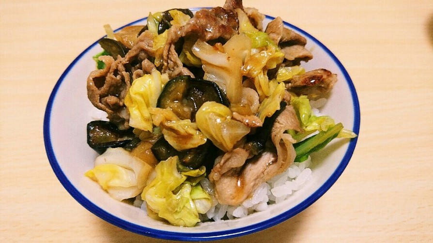 豚と野菜の中華風あんかけ丼の画像