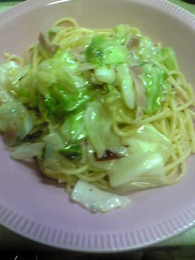 アンチョビとキャベツのパスタ