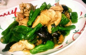鶏肉と茄子などの夏野菜の味噌炒め☆簡単♥