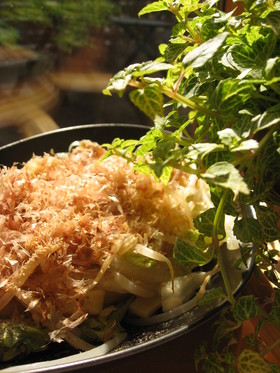 ひとりご飯♡レンジで焼きうどん