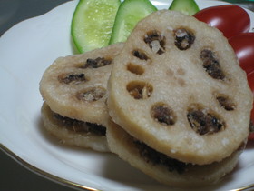 れんこんのはさみ揚げ