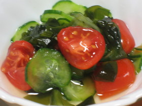 簡単!きゅうりとトマトの酢の物