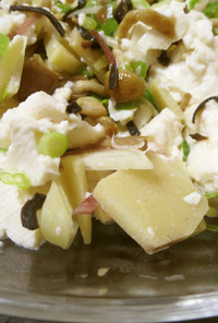 塩昆布で☆豆腐と筍の香味野菜サラダ