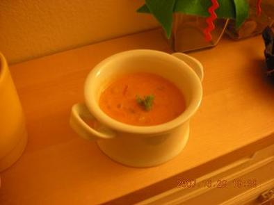 簡単美味しい！かぼちゃトマトスープの写真