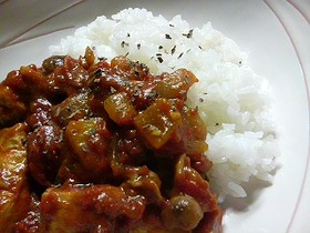 煮込まずに**トマトカレー