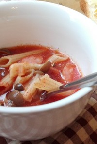 簡単トマトスープ&ポテコーントースト