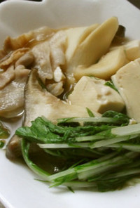 豆腐と水菜の煮物