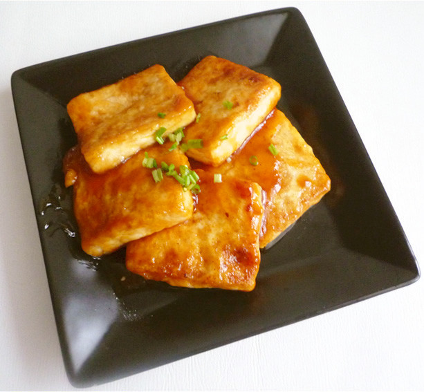 チリソースと醤油のお豆腐ステーキの画像