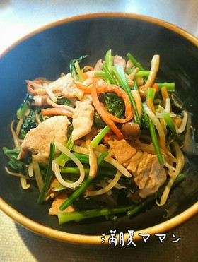 簡単!焼き肉のタレで豚バラ肉の野菜炒め