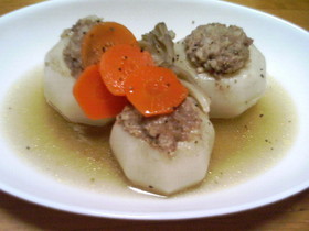 かぶの肉詰めスープ煮