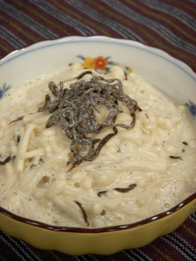 えのきの塩昆布マヨポン酢和え