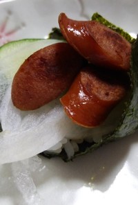 カリカリウインナー＆オニきゅう手巻き寿司