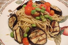 トマトと茄子のパスタ