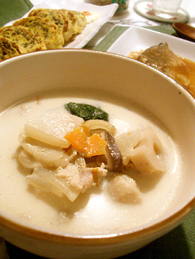 根菜全員集合★な豆乳miso SOUP