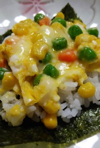 カレー＆チーズ☆カラフルエッグ手巻き寿司