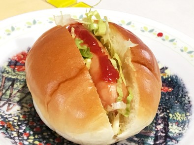 簡単朝食☆ロールパンでホットドッグの写真