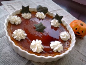 ハロウィン♪レンジDE簡単かぼちゃプリン