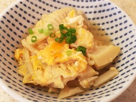 竹の子のパパッと煮物 卵とじ