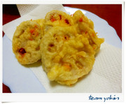 れんこんとチーズのはさみ揚げの写真