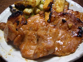 豚ヒレの網焼き 韓国タレで