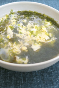 生海苔の卵スープ
