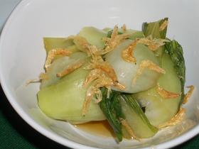 めんつゆで☆青梗菜と桜海老のレンジ煮