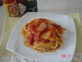10分トマトパスタ
