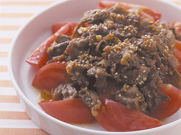 生トマトの焼き肉のせ
