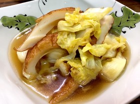 シンプル☆ちくわとキャベツの炒め物