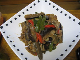 ナスと豚肉の味噌炒め