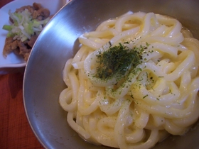 ✿5分でできる✿卵で簡単釜揚げうどん