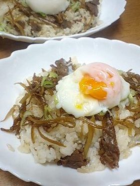 牛ごぼうのしぐれご飯