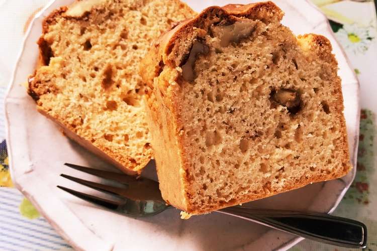 ピーナッツバターとクルミのパウンドケーキ レシピ 作り方 By 金平糖ちゃん クックパッド 簡単おいしいみんなのレシピが350万品
