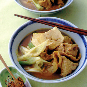 カレー風味肉豆腐