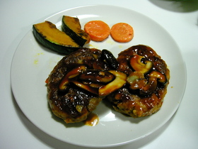 ☆簡単豆腐ハンバーグ和洋風きのこソース☆