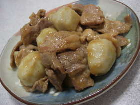 すぐできる☆里芋と豚肉の味噌炒め♪