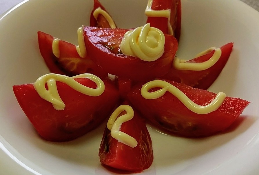 トマト簡単サラダマヨネーズで旨い☝最強説の画像