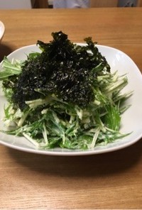 簡単♪水菜の白和えナムル風サラダ