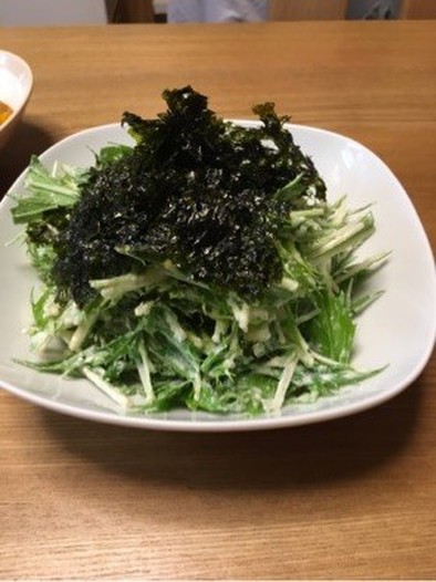 簡単♪水菜の白和えナムル風サラダの写真