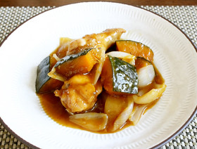 レンジで簡単!手羽元とかぼちゃの甘辛煮