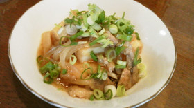 厚揚げの豚こま&玉ねぎ入り甘酢あんかけ