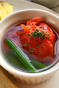 塩分すっきり☆トマト丸ごとスープ