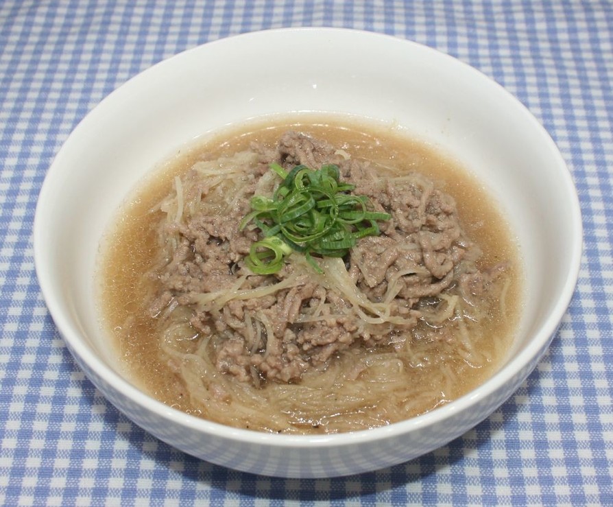 ドライベジ麺☆乾燥かぶ麺でひき肉あんかけの画像