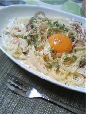 ☆スモークサーモン風☆クリームスパ♪