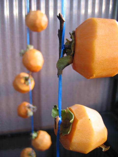干し柿に挑戦中の画像
