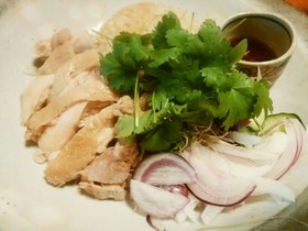 もち麦でカオマンガイ