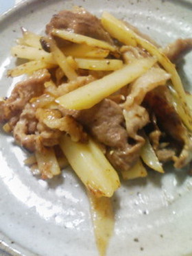 豚肉とじゃがいも和風炒め