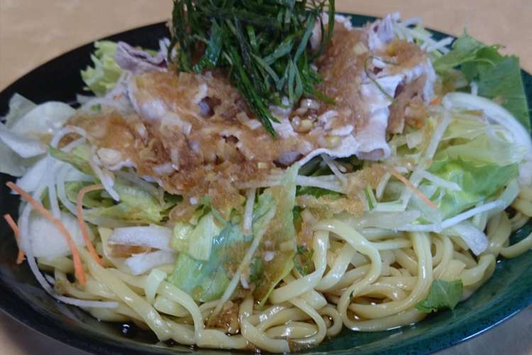 香味ダレ豚冷しゃぶでアレンジ冷やし中華 レシピ 作り方 By アール3 クックパッド 簡単おいしいみんなのレシピが359万品
