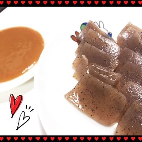 節約♡手作り辛子酢味噌で刺し身こんにゃく
