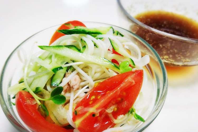 ご飯が足りない時のお助けサラダ素麺 レシピ 作り方 By タワまん クックパッド 簡単おいしいみんなのレシピが358万品